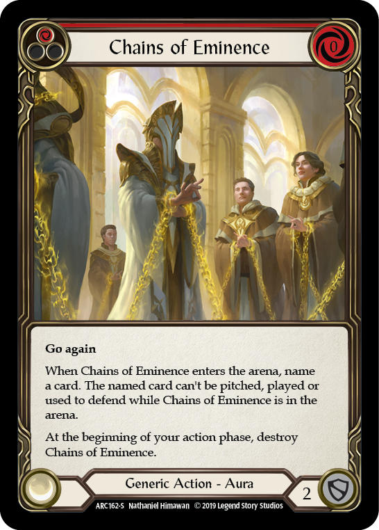 Chains of Eminence [ARC162-S] (Arcane Rising)  1st Edition Normal | Galactic Gamez