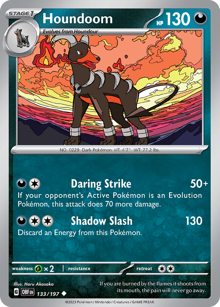 Houndoom (133/197) [Scarlet & Violet: Obsidian Flames] | Galactic Gamez