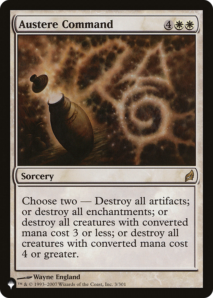Austere Command [The List] | Galactic Gamez