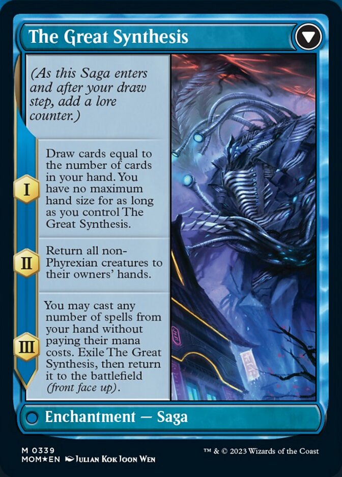 Jin-Gitaxias // The Great Synthesis (Borderless Alternate Art) [March of the Machine] | Galactic Gamez