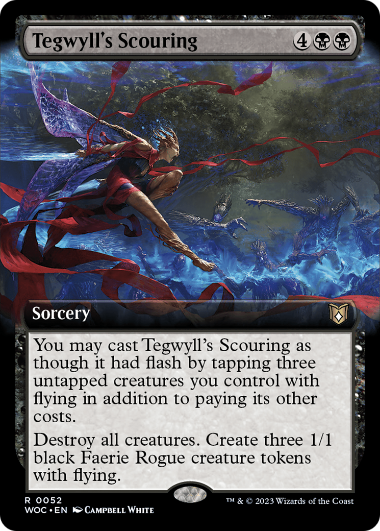 Tegwyll's Scouring (Extended Art) [Wilds of Eldraine Commander] | Galactic Gamez