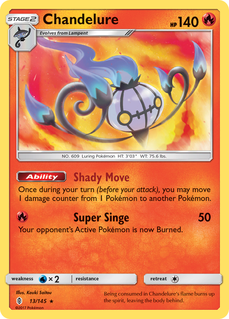 Chandelure (13/145) [Sun & Moon: Guardians Rising] | Galactic Gamez