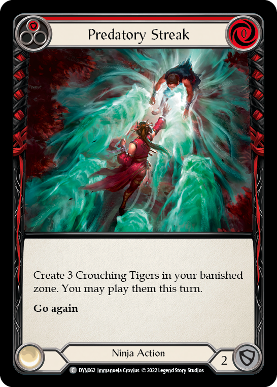 Predatory Streak (Red) [DYN062] (Dynasty) | Galactic Gamez