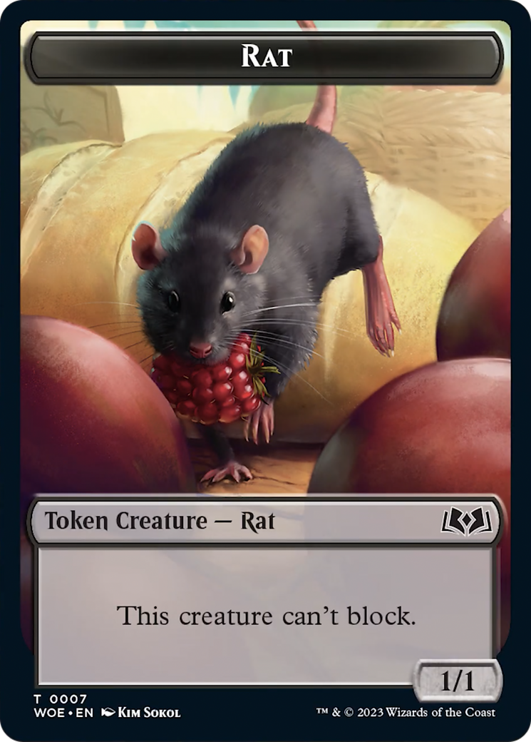 Rat Token [Wilds of Eldraine Tokens] | Galactic Gamez