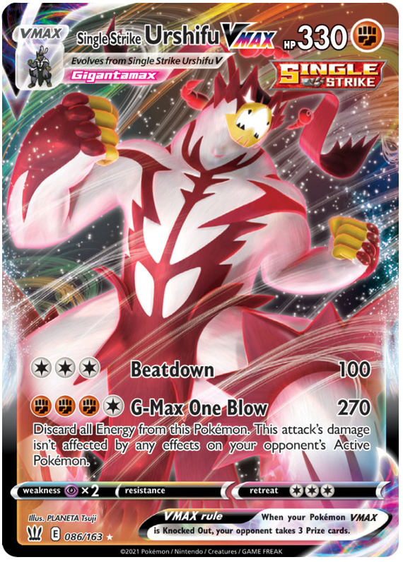 Single Strike Urshifu VMAX (086/163) (Jumbo Card) [Sword & Shield: Battle Styles] | Galactic Gamez