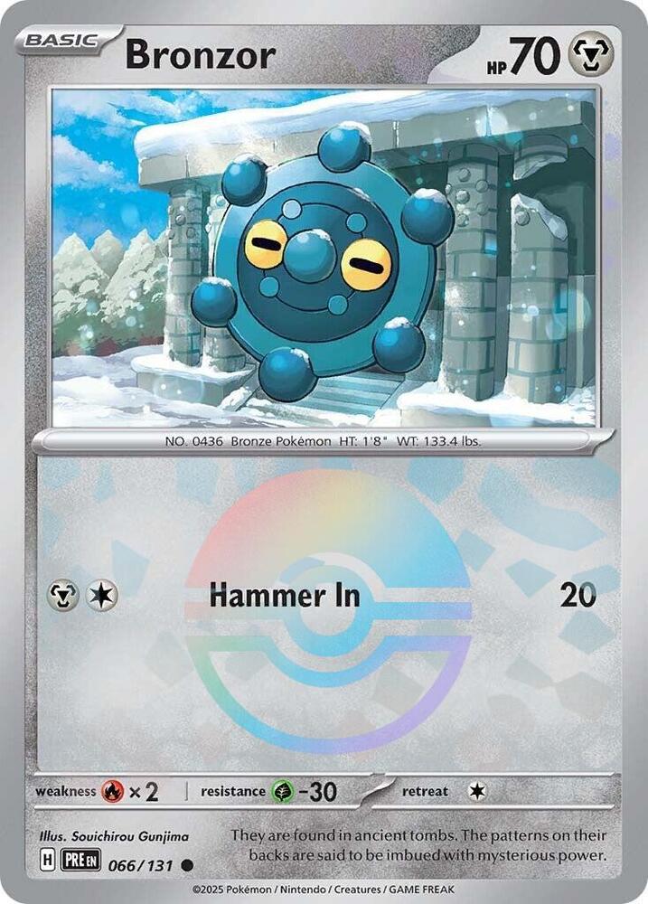 Bronzor (066/131) (Poke Ball Pattern) [Scarlet & Violet: Prismatic Evolutions] | Galactic Gamez