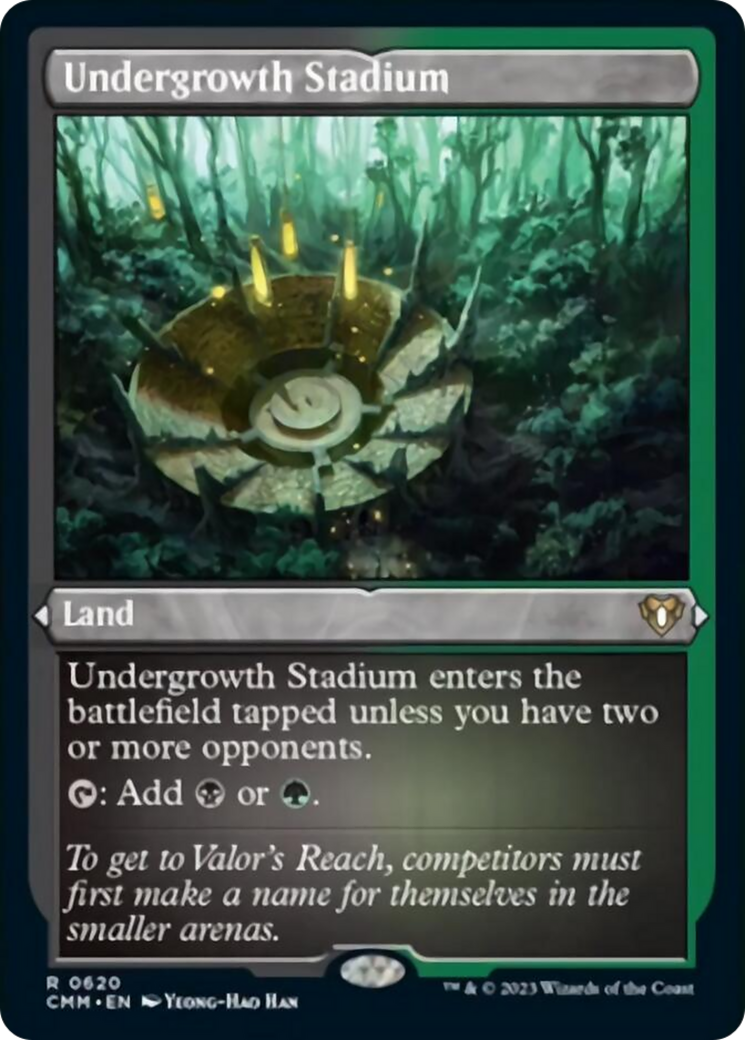 Undergrowth Stadium (Foil Etched) [Commander Masters] | Galactic Gamez