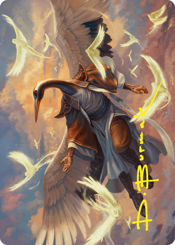 Kykar, Zephyr Awakener Art Card (16/54) (Gold-Stamped Signature) [Foundations Art Series] | Galactic Gamez