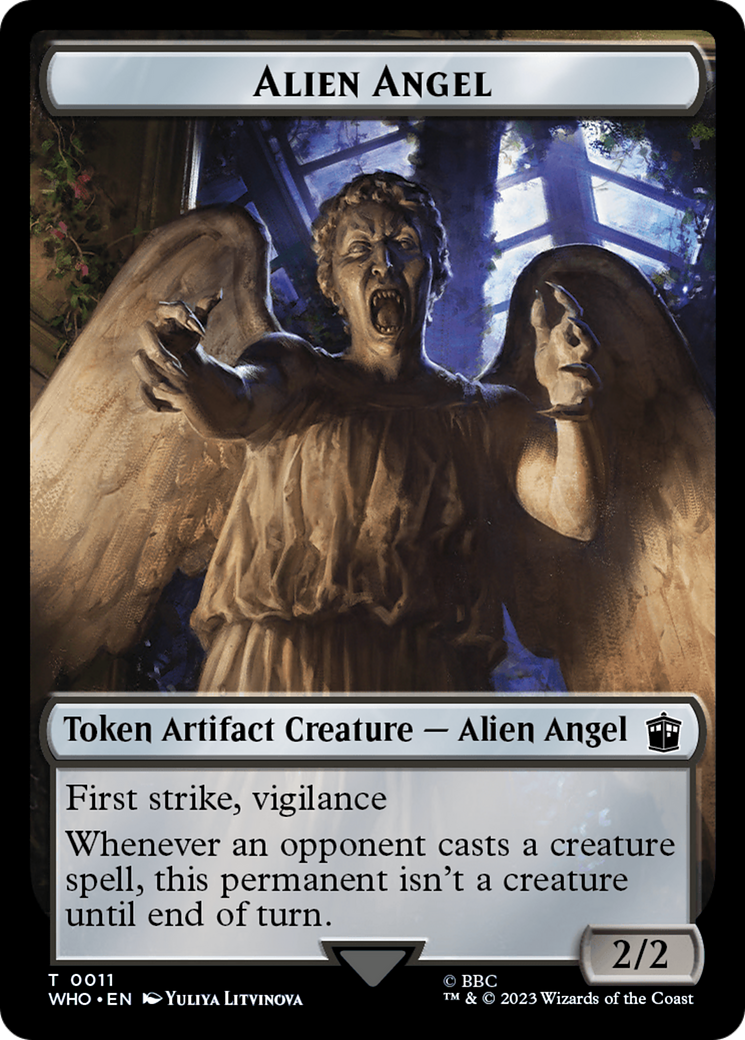 Alien Angel // Food (0025) Double-Sided Token [Doctor Who Tokens] | Galactic Gamez