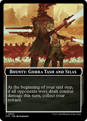 Bounty: Gorra Tash and Silas // Bounty Rules Double-Sided Token [Outlaws of Thunder Junction Commander Tokens] | Galactic Gamez