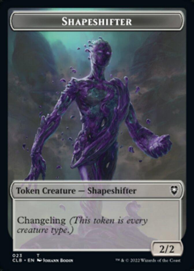 Kor Warrior // Shapeshifter (023) Double-Sided Token [Commander Legends: Battle for Baldur's Gate Tokens] | Galactic Gamez