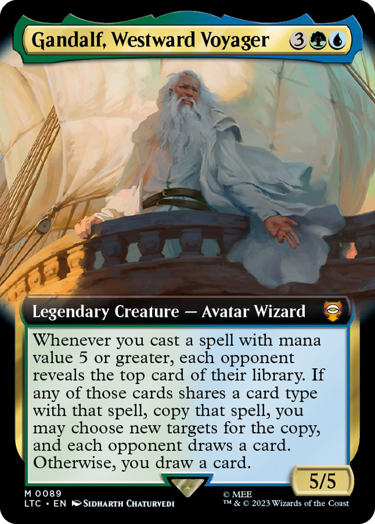 Gandalf, Westward Voyager (Extended Art) [The Lord of the Rings: Tales of Middle-Earth Commander] | Galactic Gamez