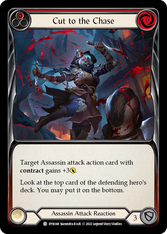 Cut to the Chase (Red) [DYN148] (Dynasty)  Rainbow Foil | Galactic Gamez