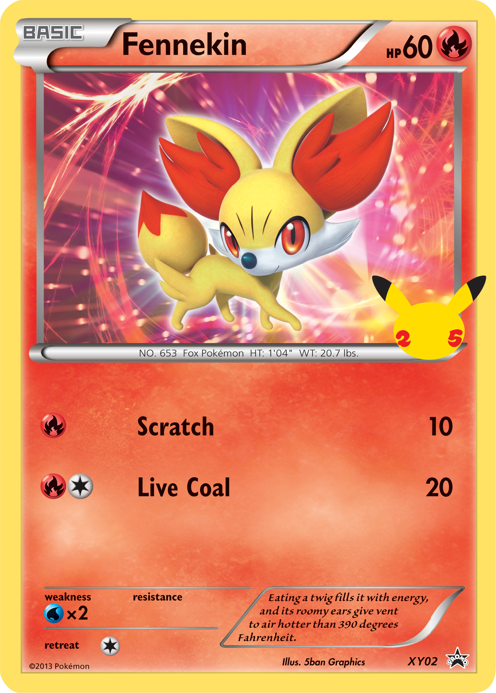 Fennekin (XY02) (Jumbo Card) [First Partner Pack] | Galactic Gamez