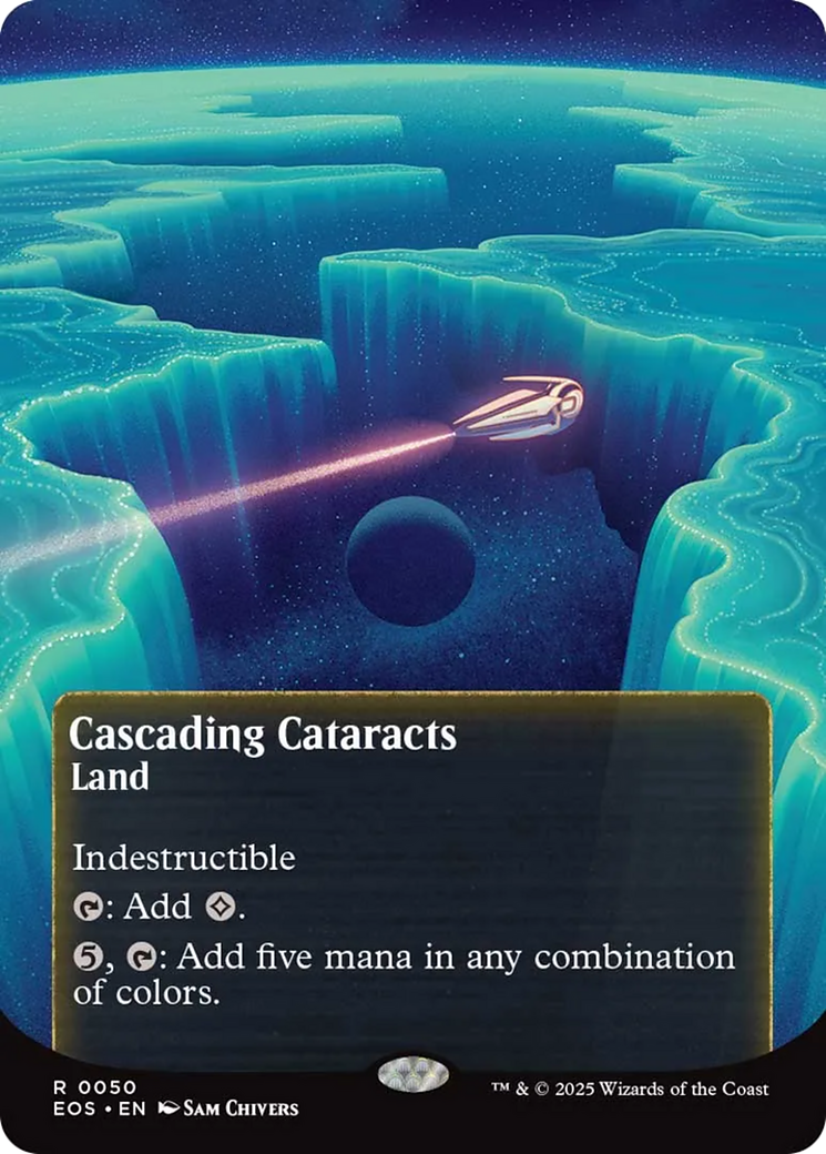 Cascading Cataracts (0050) (Borderless) [Edge of Eternities: Stellar Sights] | Galactic Gamez