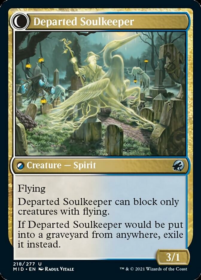 Devoted Grafkeeper // Departed Soulkeeper [Innistrad: Midnight Hunt] | Galactic Gamez