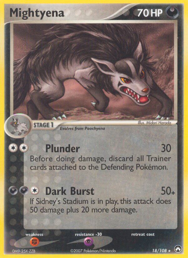 Mightyena (18/108) (Theme Deck Exclusive) [EX: Power Keepers] | Galactic Gamez