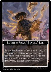 Bounty: Rissa "Blades" Lee // Bounty Rules Double-Sided Token [Outlaws of Thunder Junction Commander Tokens] | Galactic Gamez