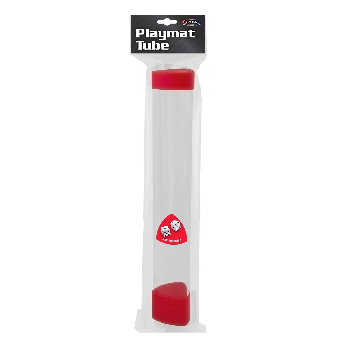 Playmat Tube with Dice Cap - Red | Galactic Gamez