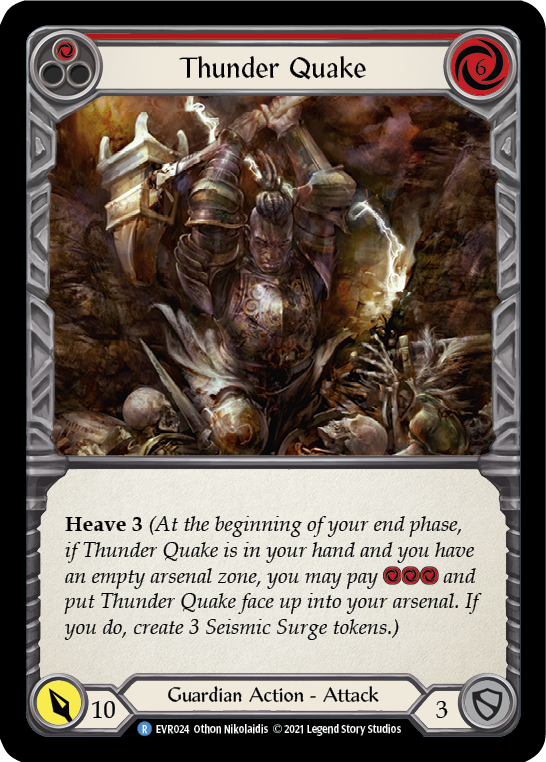 Thunder Quake (Red) [EVR024] (Everfest)  1st Edition Rainbow Foil | Galactic Gamez