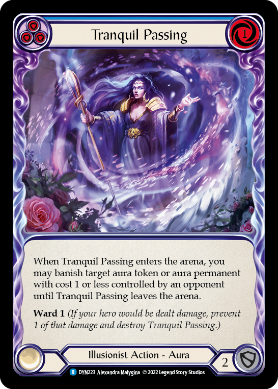 Tranquil Passing (Blue) [DYN223] (Dynasty)  Rainbow Foil | Galactic Gamez