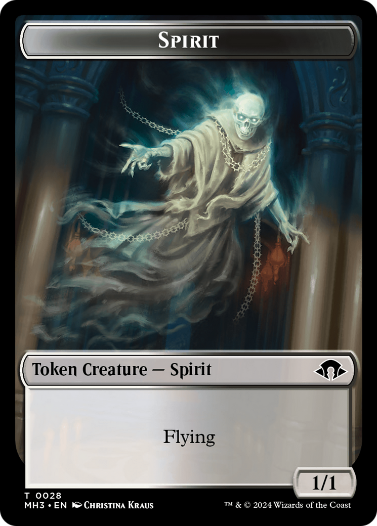 Eldrazi Spawn // Spirit (0028) Double-Sided Token [Modern Horizons 3 Tokens] | Galactic Gamez