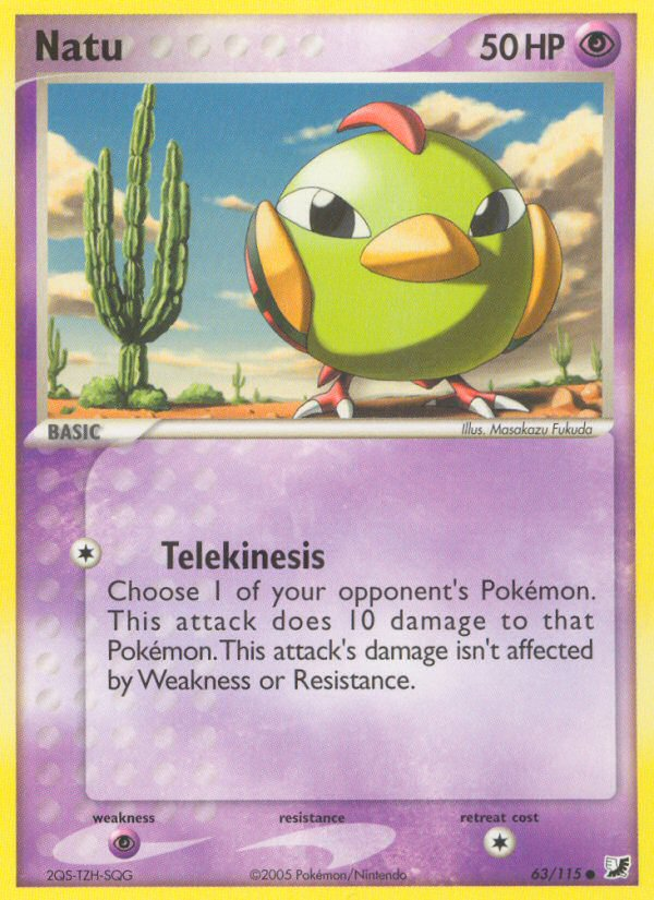 Natu (63/115) [EX: Unseen Forces] | Galactic Gamez