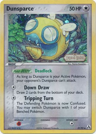 Dunsparce (31/92) (Stamped) [EX: Legend Maker] | Galactic Gamez
