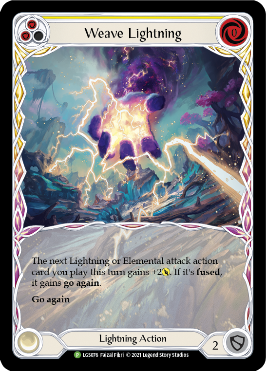 Weave Lightning (Yellow) [LGS076] (Promo)  Rainbow Foil | Galactic Gamez