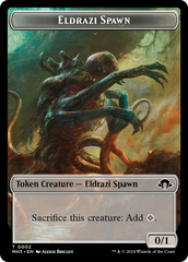 Eldrazi Spawn // Cat Warrior Double-Sided Token [Modern Horizons 3 Tokens] | Galactic Gamez