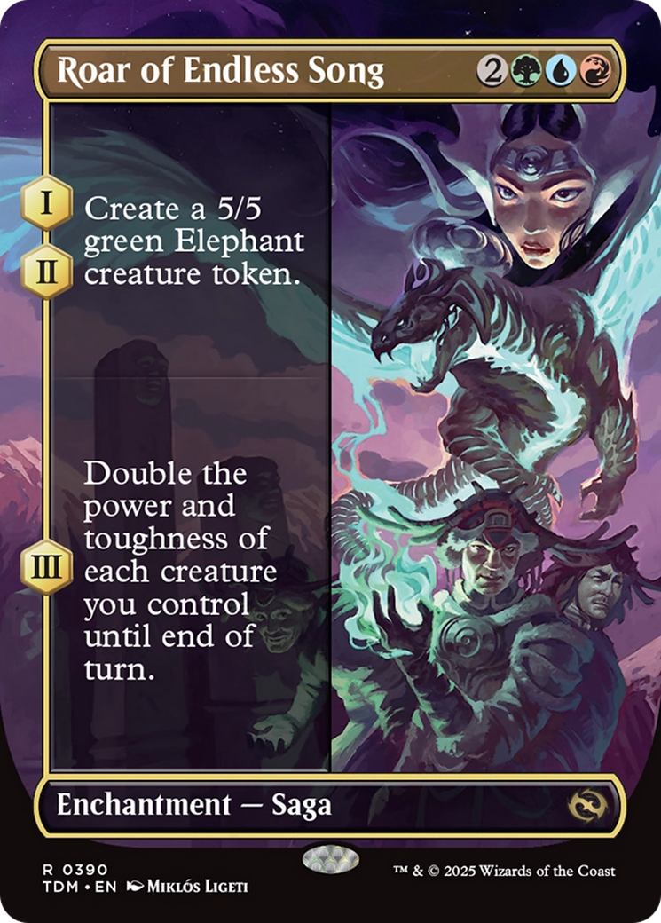 Roar of Endless Song (Borderless) [Tarkir: Dragonstorm] | Galactic Gamez