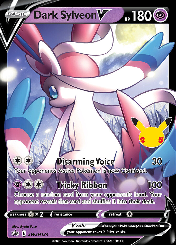 Dark Sylveon V (SWSH134) (Jumbo Card) [Sword & Shield: Black Star Promos] | Galactic Gamez