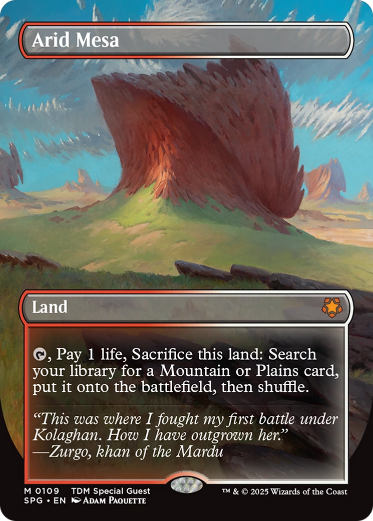Arid Mesa (Borderless) [Tarkir: Dragonstorm Special Guests] | Galactic Gamez