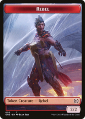 Rebel // Drone Double-Sided Token [Phyrexia: All Will Be One Tokens] | Galactic Gamez