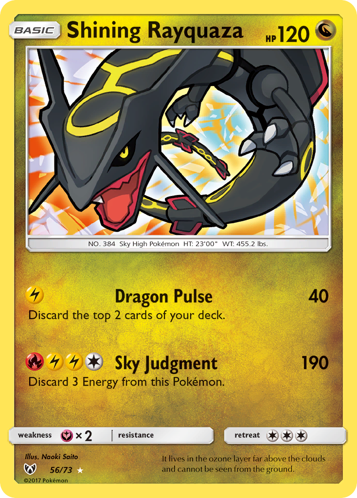 Shining Rayquaza (56/73) [Sun & Moon: Shining Legends] | Galactic Gamez