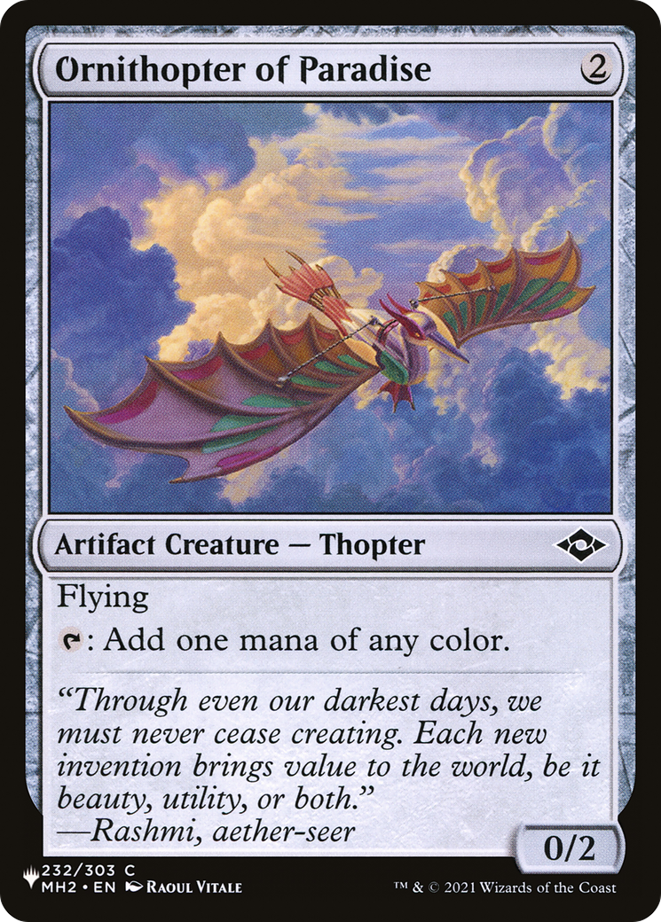 Ornithopter of Paradise [The List Reprints] | Galactic Gamez