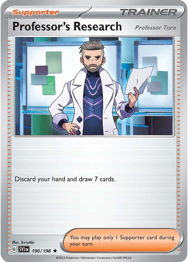 Professor's Research (Professor Turo) (190/198) [Scarlet & Violet: Base Set] | Galactic Gamez