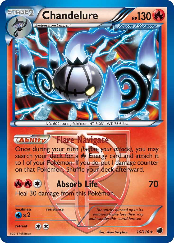 Chandelure (16/116) [Black & White: Plasma Freeze] | Galactic Gamez
