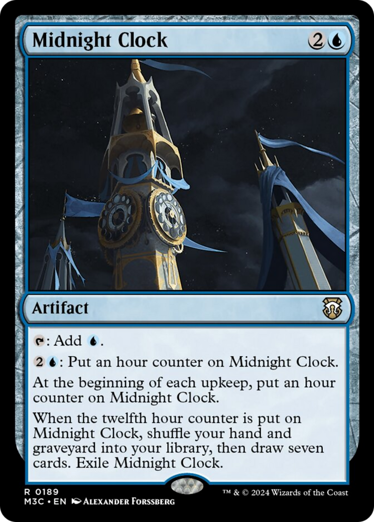 Midnight Clock (Ripple Foil) [Modern Horizons 3 Commander] | Galactic Gamez