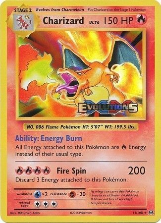 Charizard (11/108) (XY Evolutions Prerelease) [XY: Black Star Promos] | Galactic Gamez