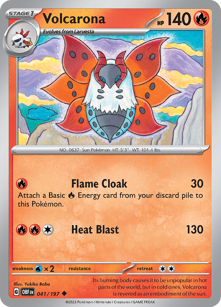 Volcarona (041/197) [Scarlet & Violet: Obsidian Flames] | Galactic Gamez