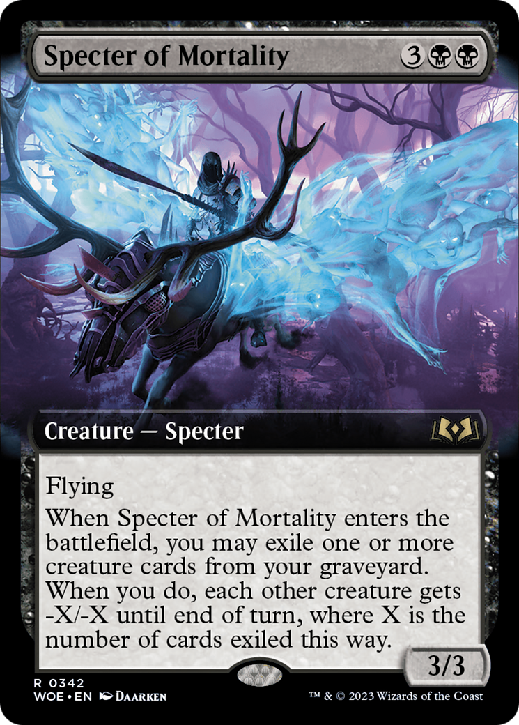 Specter of Mortality (Extended Art) [Wilds of Eldraine] | Galactic Gamez