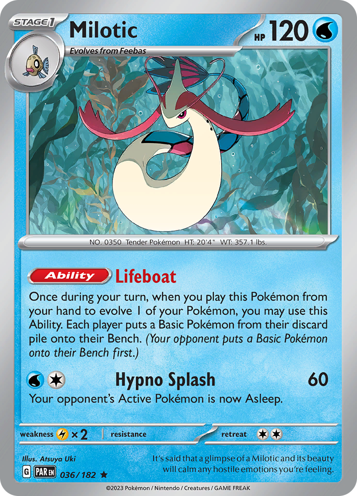 Milotic (036/182) [Scarlet & Violet: Paradox Rift] | Galactic Gamez