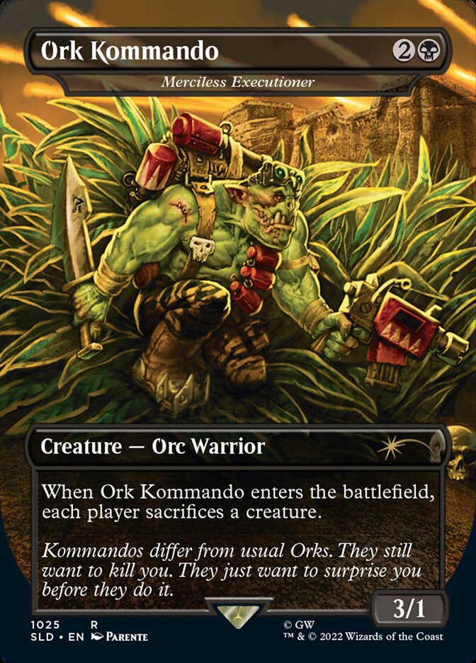 Ork Kommando - Merciless Executioner (Borderless) [Secret Lair Drop Series] | Galactic Gamez