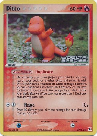 Ditto (37/113) (Stamped) [EX: Delta Species] | Galactic Gamez