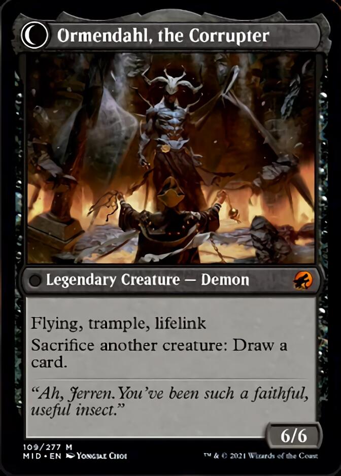 Jerren, Corrupted Bishop // Ormendahl, the Corrupted [Innistrad: Midnight Hunt] | Galactic Gamez