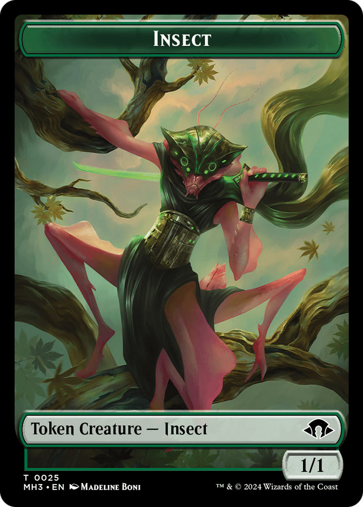 Insect // Energy Reserve Double-Sided Token [Modern Horizons 3 Tokens] | Galactic Gamez