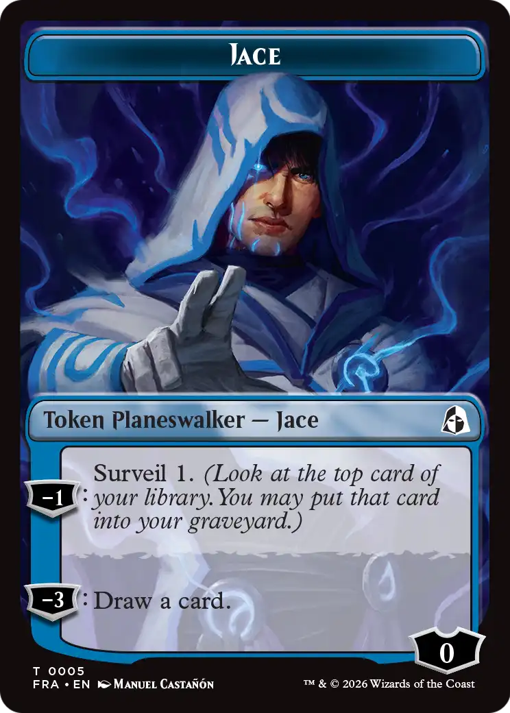 Spirit // Jace Double-Sided Token [Reality Fracture Commander Tokens] | Galactic Gamez