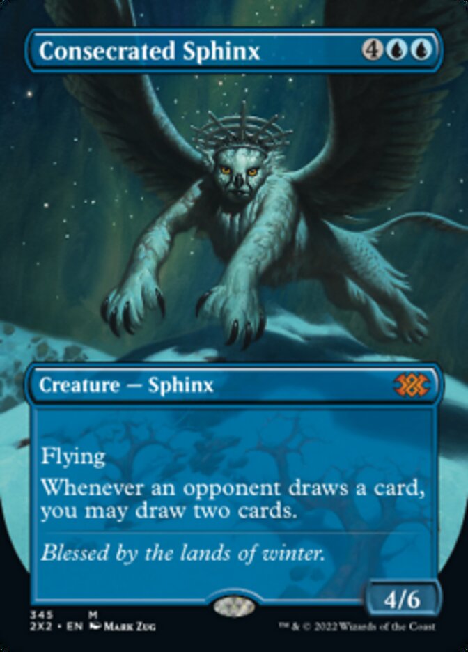 Consecrated Sphinx (Borderless Alternate Art) [Double Masters 2022] | Galactic Gamez