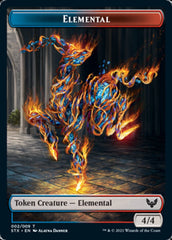 Elemental // Avatar Double-Sided Token [Strixhaven: School of Mages Tokens] | Galactic Gamez